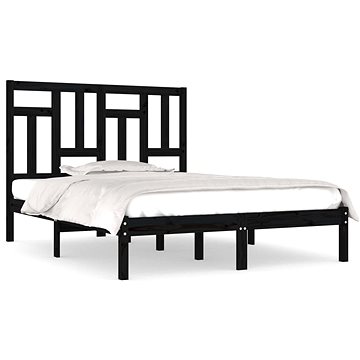 Rám postele černý masivní dřevo 120 × 190 cm Small Double, 3104517 (3104517)