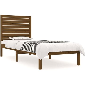 Rám postele medově hnědý masivní dřevo 75 × 190 cm Small Single, 3104571 (3104571)
