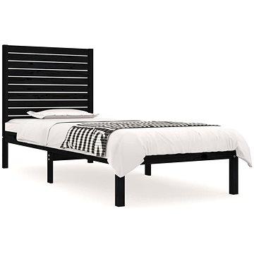 Rám postele černý masivní dřevo 75 × 190 cm Small Single, 3104572 (3104572)