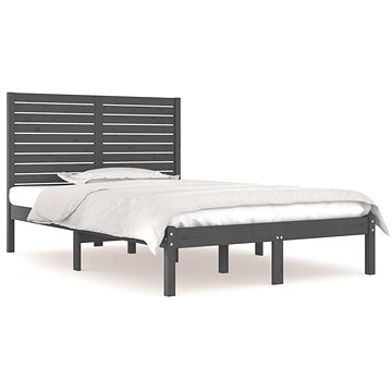 Rám postele šedý masivní dřevo 120 × 190 cm Small Double, 3104580 (3104580)