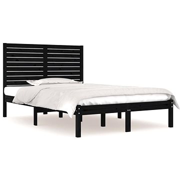 Rám postele černý masivní dřevo 120 × 190 cm Small Double, 3104582 (3104582)