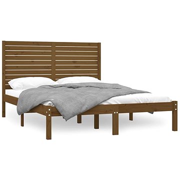 Rám postele medově hnědý masivní dřevo 140 × 200 cm, 3104611 (3104611)