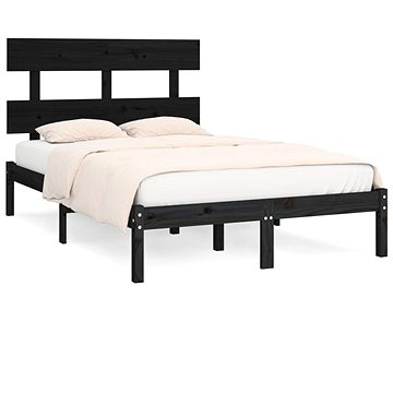 Rám postele černý masivní dřevo 120 × 190 cm Small Double, 3104647 (3104647)