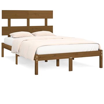 Rám postele medově hnědý masivní dřevo 135 × 190 cm Double, 3104651 (3104651)