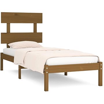 Rám postele medově hnědý masivní dřevo 100 × 200 cm, 3104666 (3104666)