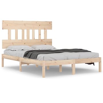 Rám postele masivní dřevo 140 × 190 cm, 3104718 (3104718)