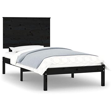 Rám postele černý masivní dřevo 75 × 190 cm Small Single, 3104767 (3104767)
