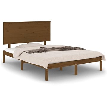 Rám postele medově hnědý masivní dřevo 120×190 cm Small Double, 3104776 (3104776)