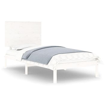 Rám postele bílý masivní borovice 100 × 200 cm, 3104794 (3104794)