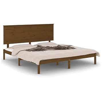 Rám postele medově hnědý masivní dřevo 150 × 200 cm King Size, 3104811 (3104811)