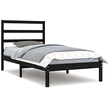 Rám postele černý masivní dřevo 90 × 190 cm Single, 3104902 (3104902)