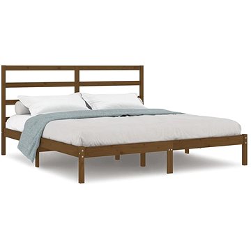 Rám postele medově hnědý masivní borovice 200 × 200 cm, 3104956 (3104956)
