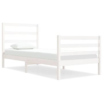 Rám postele bílý masivní borovice 90 × 190 cm Single, 3104972 (3104972)