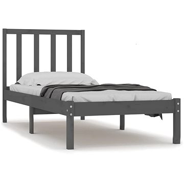 Rám postele šedý masivní borovice 75 × 190 cm Small Single, 3105033 (3105033)
