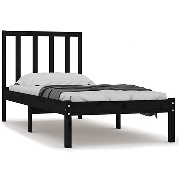Rám postele černý masivní borovice 75 × 190 cm Small Single, 3105035 (3105035)