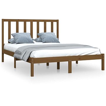 Rám postele medově hnědý masivní borovice 135 × 190 cm Double, 3105138 (3105138)