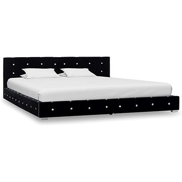 Rám postele černý samet 180x200 cm (280386)