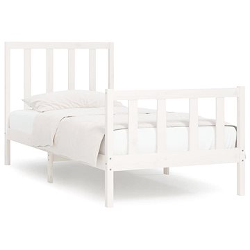 Rám postele bílý masivní dřevo 90 × 190 cm Single, 3105191 (3105191)