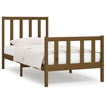 Rám postele medově hnědý masivní dřevo 90 × 190 cm Single, 3105193 (3105193)