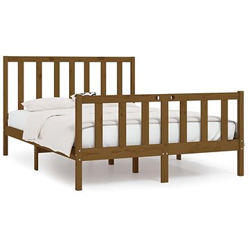 Rám postele medově hnědý masivní dřevo 135 × 190 cm Double, 3105203 (3105203)