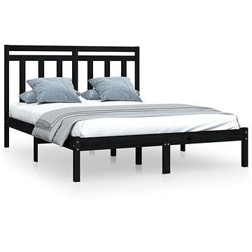 Rám postele černý masivní dřevo 120 × 190 cm Small Double, 3105224 (3105224)