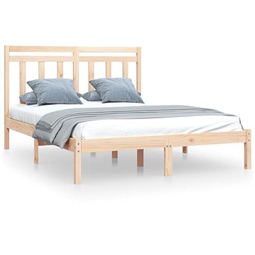 Rám postele masivní dřevo 140 × 190 cm, 3105230 (3105230)