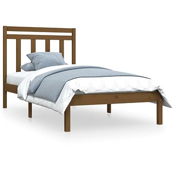 Rám postele medově hnědý masivní dřevo 100 × 200 cm, 3105243 (3105243)