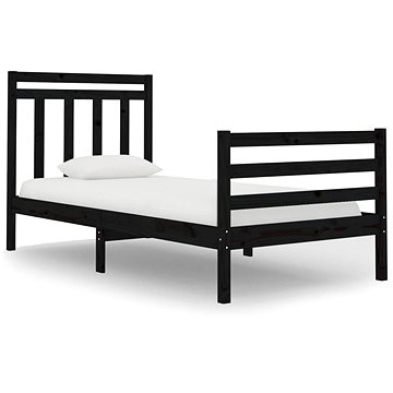Rám postele černý masivní dřevo 75 × 190 cm Small Single, 3105279 (3105279)