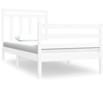 Rám postele bílý masivní dřevo 90 × 190 cm Single, 3105281 (3105281)