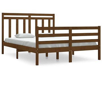 Rám postele medově hnědý masivní dřevo 135 × 190 cm Double, 3105293 (3105293)