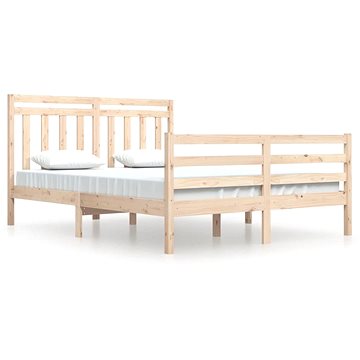Rám postele masivní dřevo 140 × 200 cm, 3105315 (3105315)