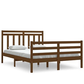 Rám postele medově hnědý masivní dřevo 140 × 200 cm, 3105318 (3105318)
