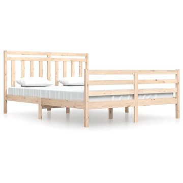 Rám postele masivní dřevo 160 × 200 cm, 3105325 (3105325)
