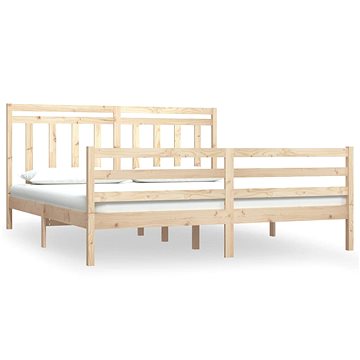 Rám postele masivní dřevo 180 × 200 cm Super King, 3105330 (3105330)