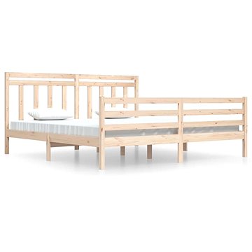 Rám postele masivní dřevo 200 × 200 cm, 3105335 (3105335)