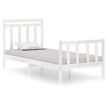 Rám postele bílý masivní dřevo 90 × 190 cm Single, 3105346 (3105346)