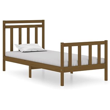 Rám postele medově hnědý masivní dřevo 90 × 190 cm Single, 3105348 (3105348)