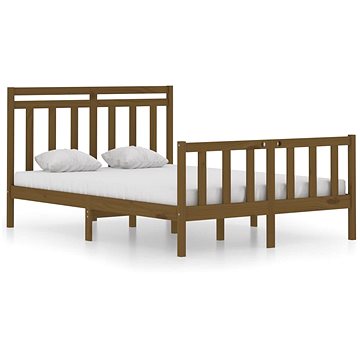 Rám postele medově hnědý masivní dřevo 135 × 190 cm Double, 3105358 (3105358)
