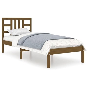 Rám postele medově hnědý masivní dřevo 90 × 190 cm Single, 3105373 (3105373)
