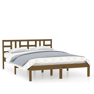 Rám postele medově hnědý masivní dřevo 120×190 cm Small Double, 3105378 (3105378)