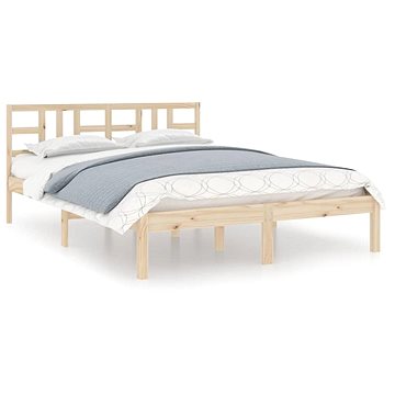 Rám postele masivní dřevo 140 × 190 cm, 3105385 (3105385)