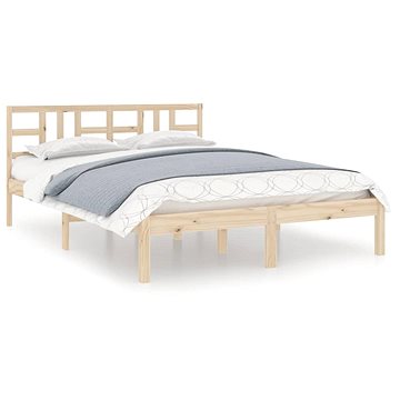 Rám postele masivní dřevo 160 × 200 cm, 3105415 (3105415)