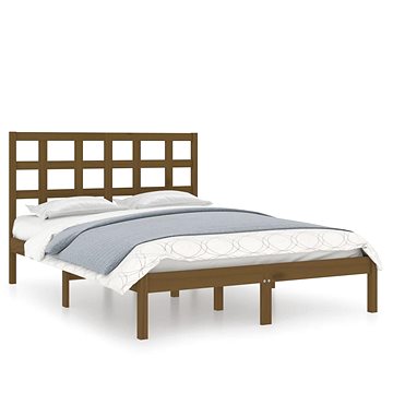 Rám postele medově hnědý masivní dřevo 120×190 cm Small Double, 3105443 (3105443)