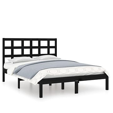Rám postele černý masivní dřevo 120 × 190 cm Small Double, 3105444 (3105444)