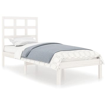 Rám postele bílý masivní dřevo 100 × 200 cm, 3105461 (3105461)