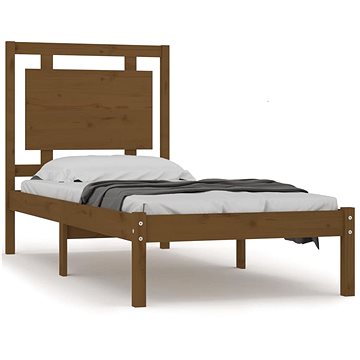 Rám postele medově hnědý masivní dřevo 100 × 200 cm, 3105528 (3105528)