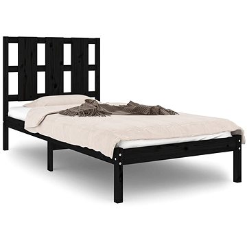 Rám postele černý masivní dřevo 75 × 190 cm Small Single, 3105564 (3105564)