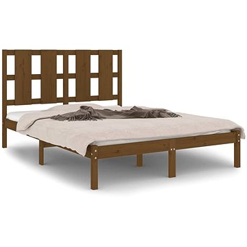 Rám postele medově hnědý masivní dřevo 120×190 cm Small Double, 3105573 (3105573)