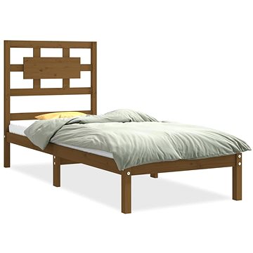 Rám postele medově hnědý masivní dřevo 75 × 190 cm Small Single, 3105628 (3105628)