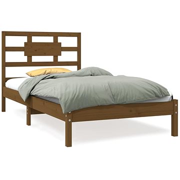 Rám postele medově hnědý masivní dřevo 90 × 190 cm Single, 3105633 (3105633)